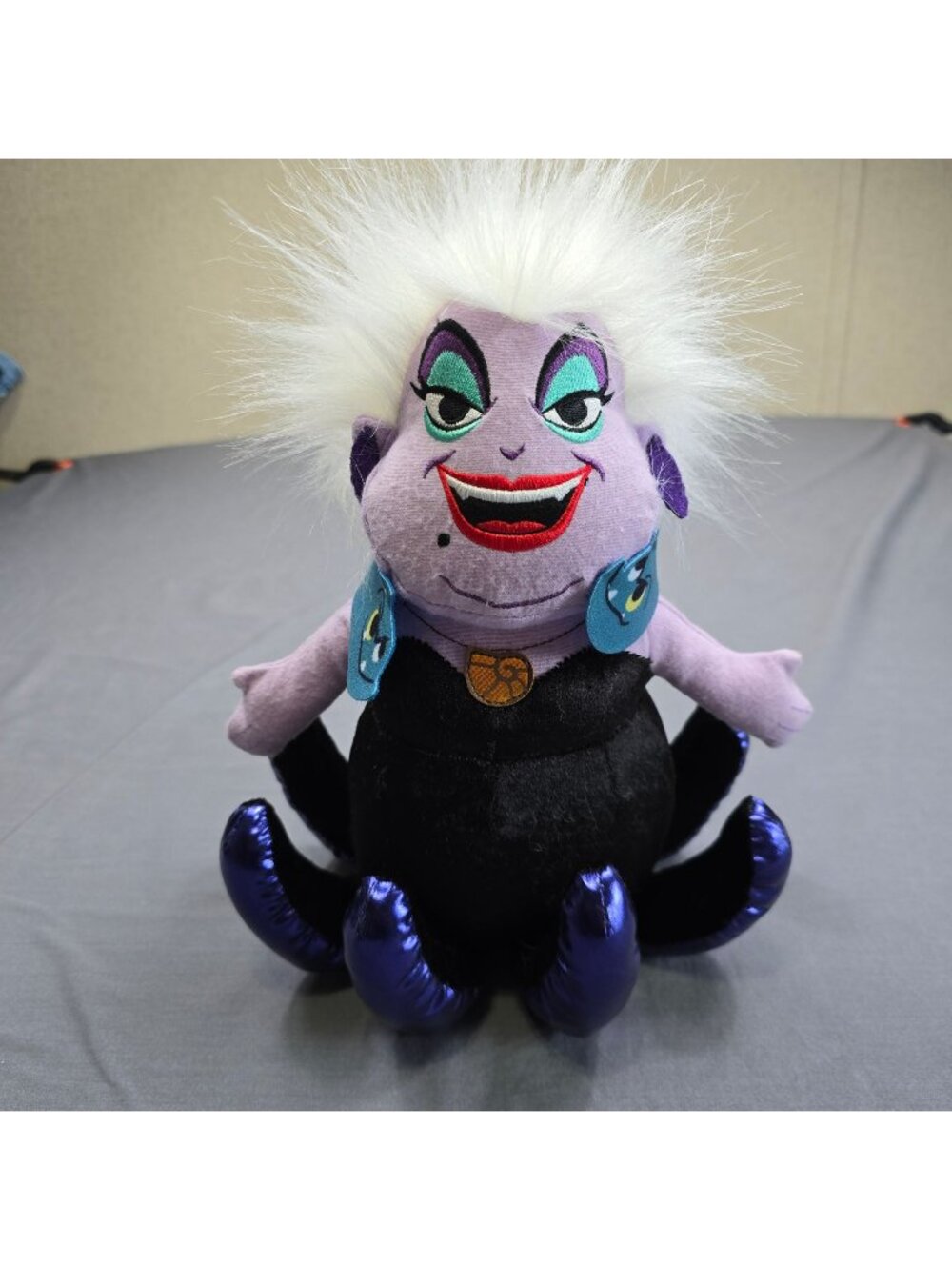 Disney Villains Plush Toy Ursula Purple & Black Polyester Fibers 12" Stuffed Dol